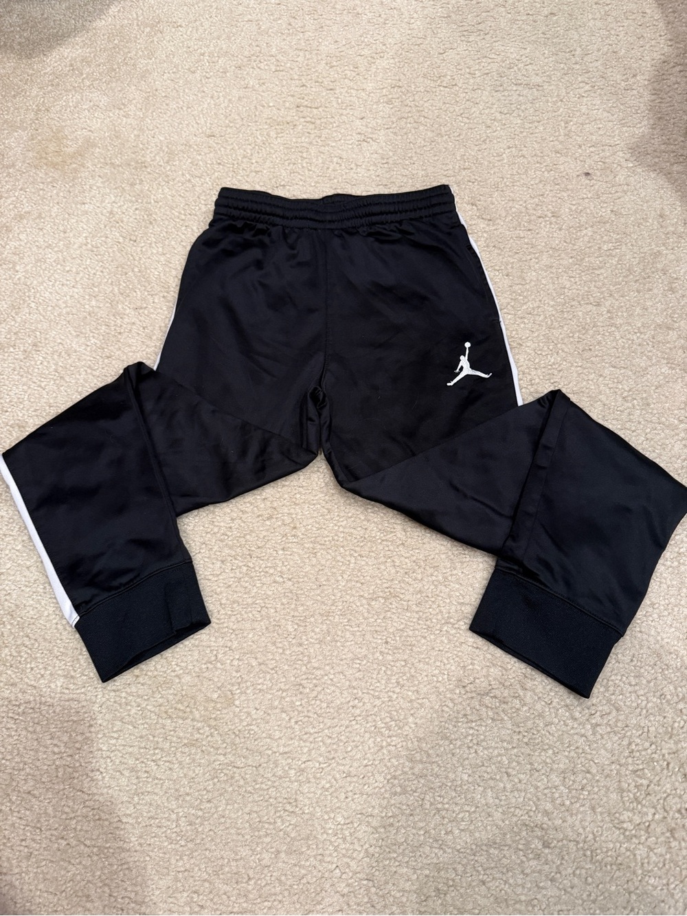 Jordan Black Joggers with White Jumpman & Side Stripe
